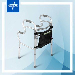 MEDLINE FOLDING STAND ASSIST WALKER WITH BAG